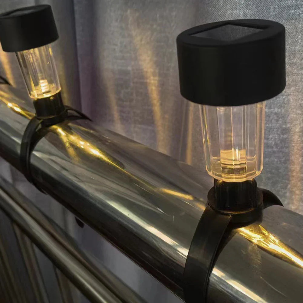 Carvallo GlowClips Solpoolbelysning 6-pack | Varmvit & RGB färgväxling | IP44 vattentålig | För staket & poolkant Carvallo