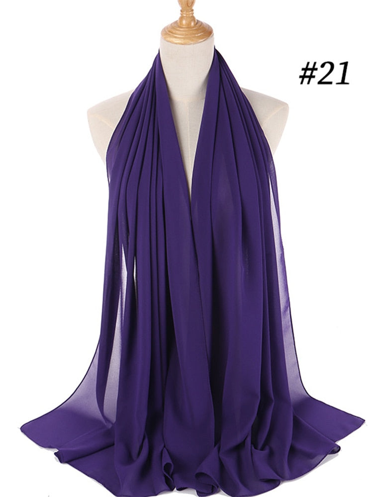 Chiffon Hijab pannband-Clothes for women-Bellasverige-Violett-Hemnix