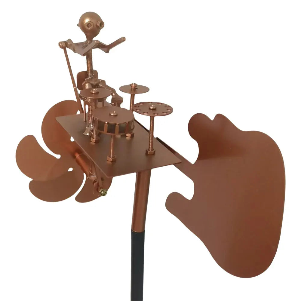 Carvallo Metall Vindspel Gitarr | Handgjord Vindskulptur | Rock Dekor för Trädgård & Terrass | 28 × 17 cm Carvallo