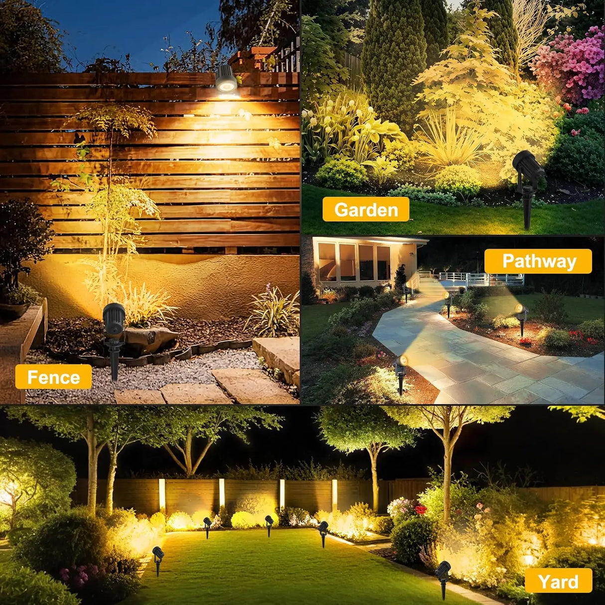 Carvallo Trädgårdsstrålkastare LumiGlow DuoColor | 3000K/6000K Varm- & Kallvit | IP65 Vattentålig | Automatisk Skymningssensor Carvallo