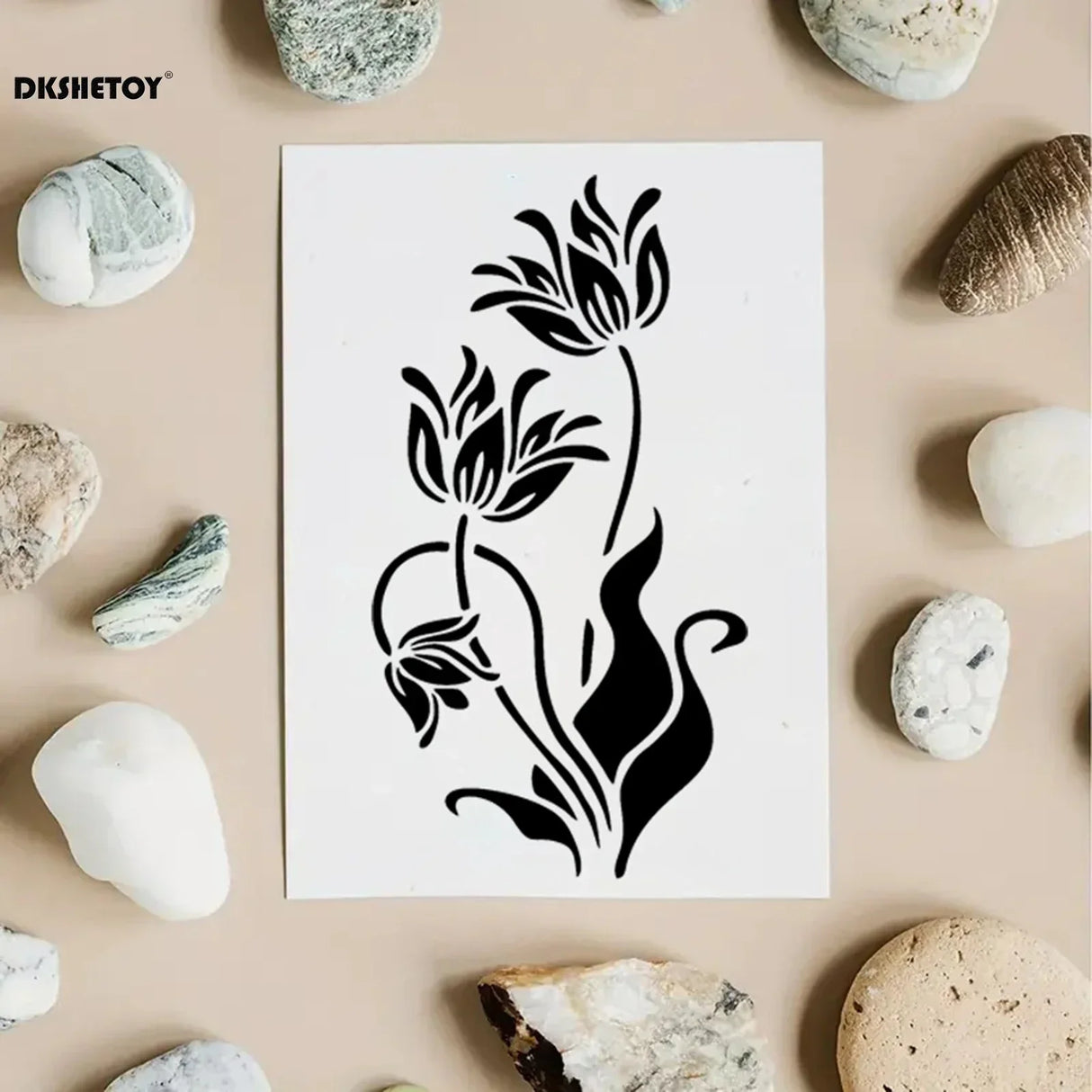 Carvallo Mallset | 10-delar | Flexibla PET-mallarna | För Scrapbooking, Väggar, Tyg & Papper Carvallo