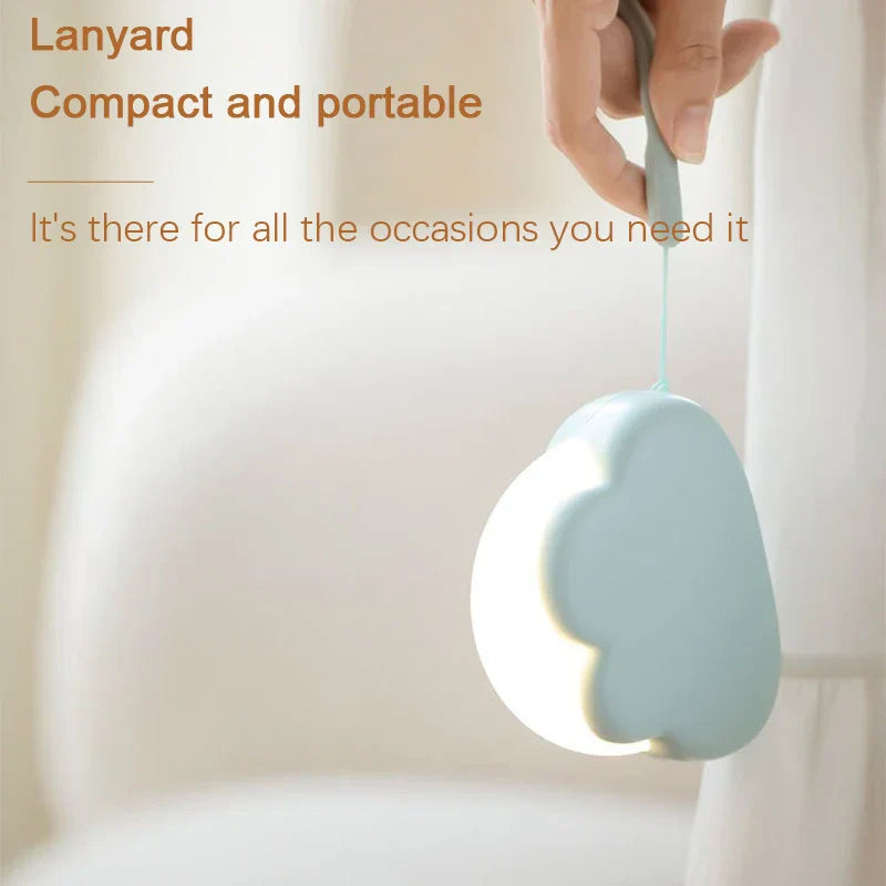 Carvallo Nattlampa Nubilu | Stämningsfull LED-ljus | Uppladdningsbar | För sovrum, hall & barnrum Carvallo