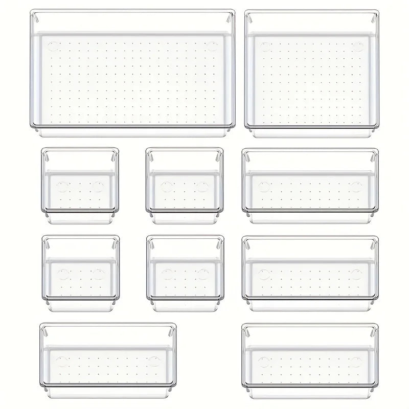 Carvallo Organizer Set | 18-delar | Transparent & Mångsidig | OrdixClear® Förvaringssystem Carvallo