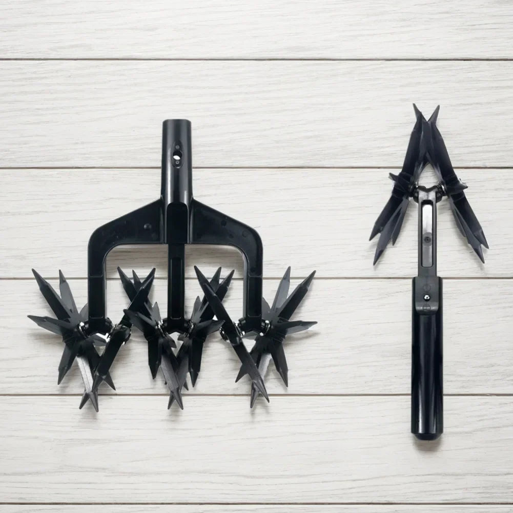 Carvallo DuoTill 2-i-1 Markventilator & Trädgårdskultivator | Handvertikaler för Gräs & Rabatter | Lätt & Flexibel | 26,5 x 23,5 x 13,5 cm Carvallo