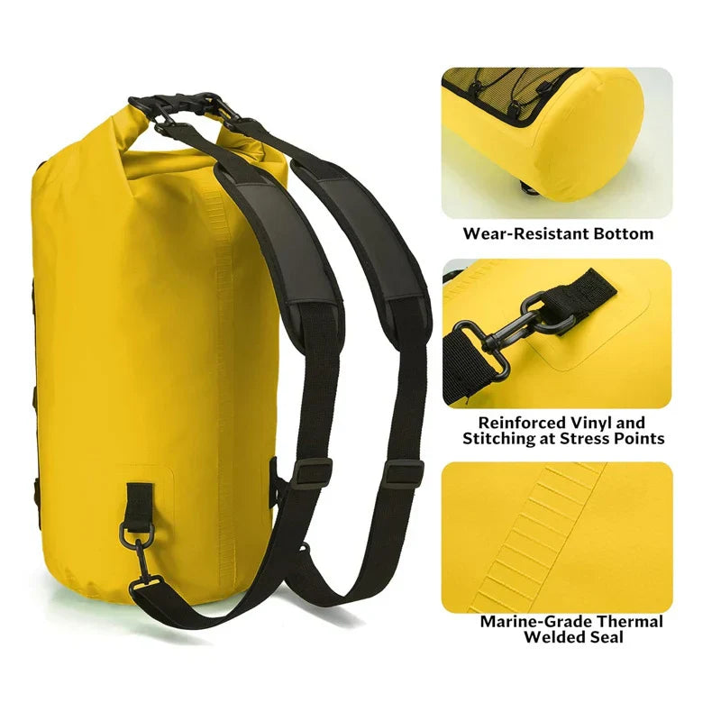 Carvallo Dry Bag AQUARIX Motion | 10/20/30 L | Rolltop & axelrem | För kajak, strand & trekking Carvallo