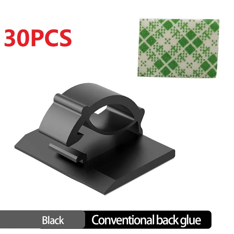 Carvallo Set WireTidy | 30-90 delar | Självhäftande & flexibel | För skrivbord, PC & laddkablar Carvallo