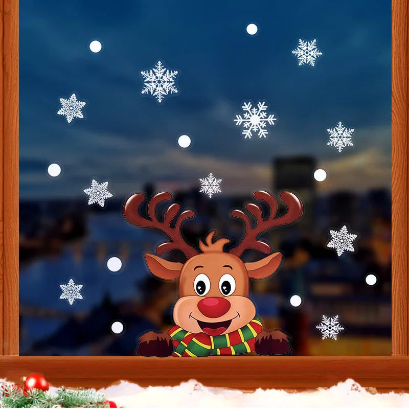 Julfönsterdekoration - Festlig dekoration med Tomten och djur för en mysig julstämning Carvallo