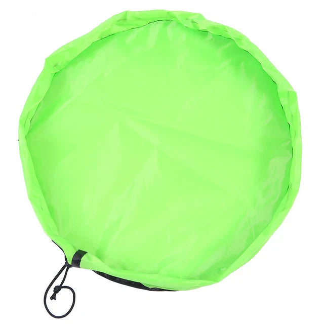 Carvallo leksaksförvaringsmatta för barn | 2-i-1 lekteppe & förvaringsväska | Robust Oxford-material | Ø 150 cm Carvallo