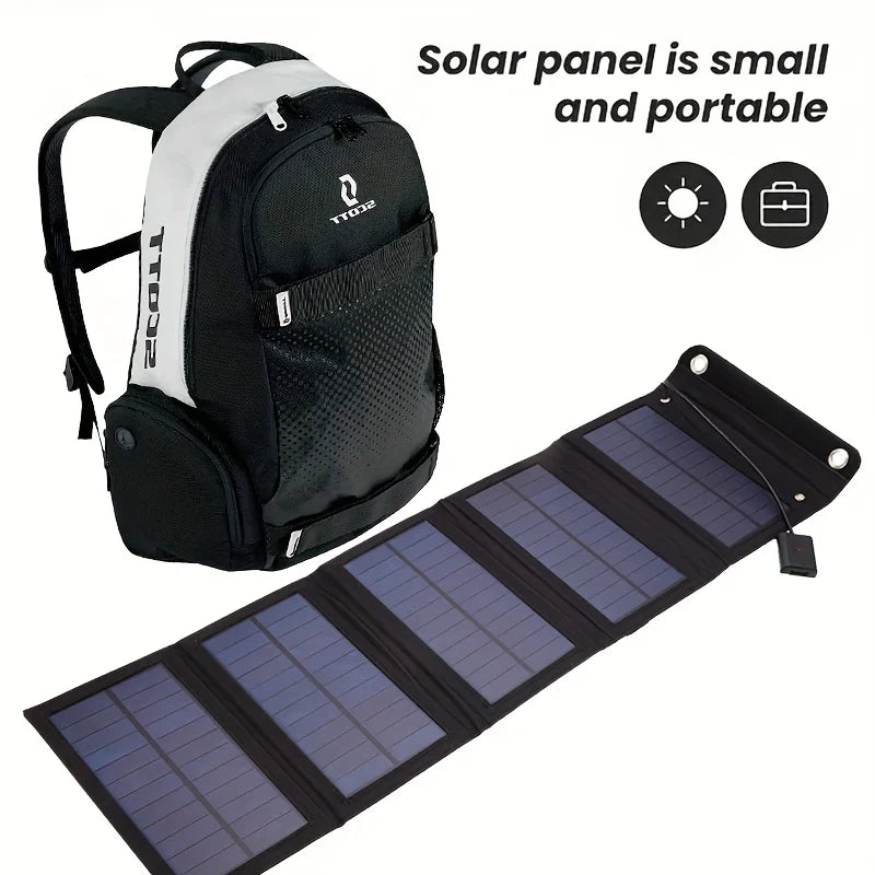 Carvallo FoldCharge 60 | Fällbart Solpanel 30W | USB-utgång | IP65 Vattentät | Monokristallin med LED-laddningsindikator Carvallo