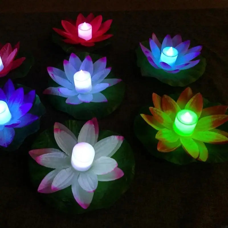 Carvallo Svävande Lotus LED-lampa | Vattentät dammdekoration | Önskelampa | 17 cm Ø Carvallo