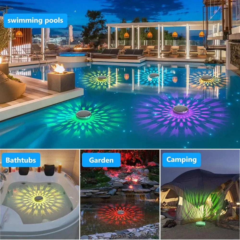 Carvallo-Poolljus LumiFloat RGB | Flytande LED-lampa med färgskiftning | IPX7 Vattentät | För pool, jacuzzi & fest Carvallo