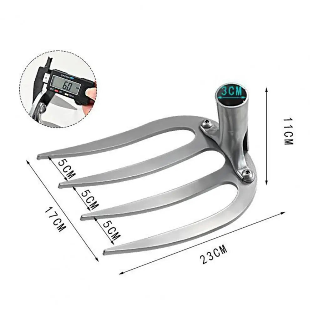 Carvallo Pro | 4-tands ogräsupptagare | Manganstång | Ergonomisk & Tungtjänst Carvallo