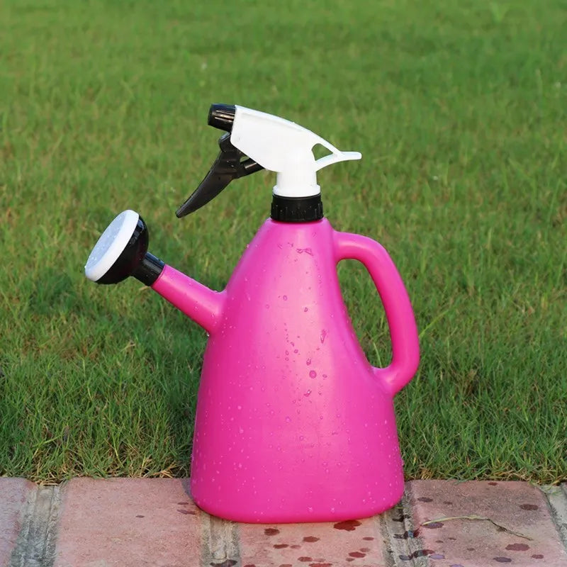 Carvallo FloroPress DuoJet | 1 L vattenspruta & sprutflaska i ett | Justerbart vattentryck | För inomhusväxter & trädgård Carvallo