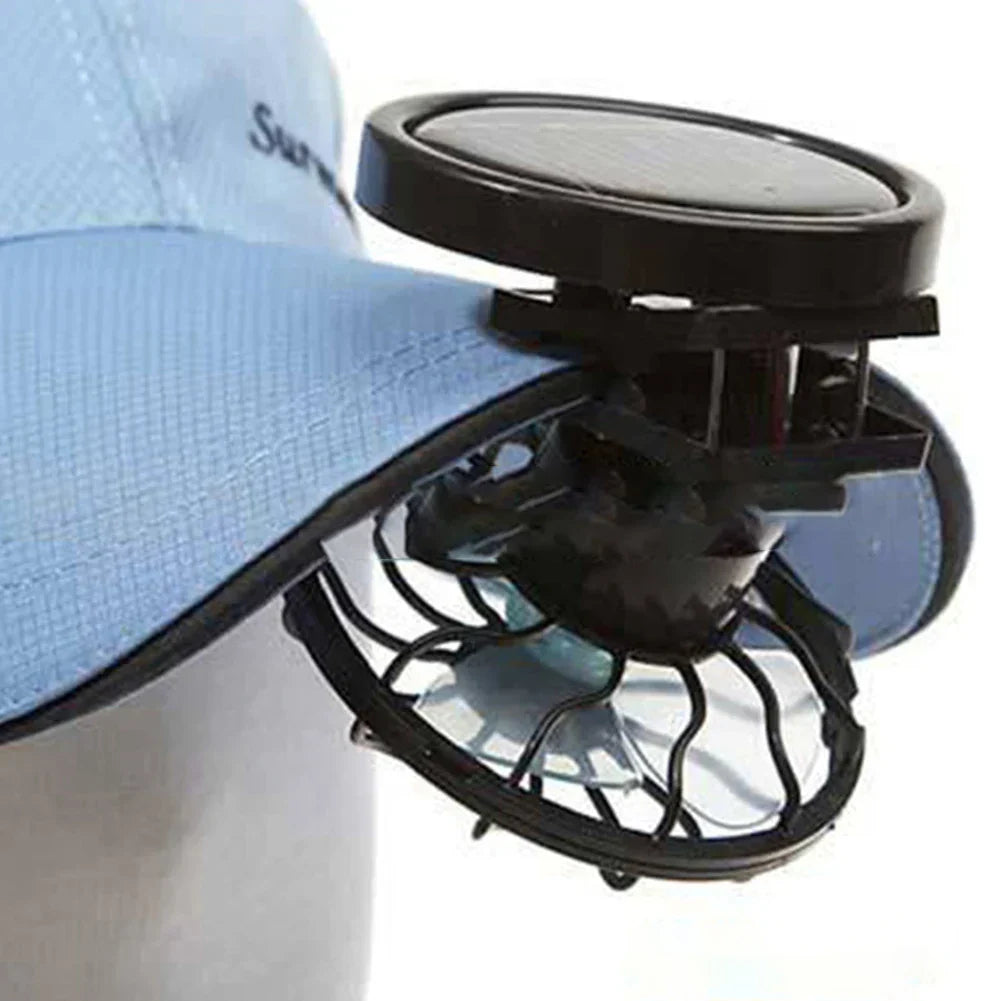 Carvallo-Ventilator SunBreeze ClipFan | Mini-Klämfläkt med solpanel | För utomhusaktiviteter, resor & sport | Handsfree-kylning Carvallo