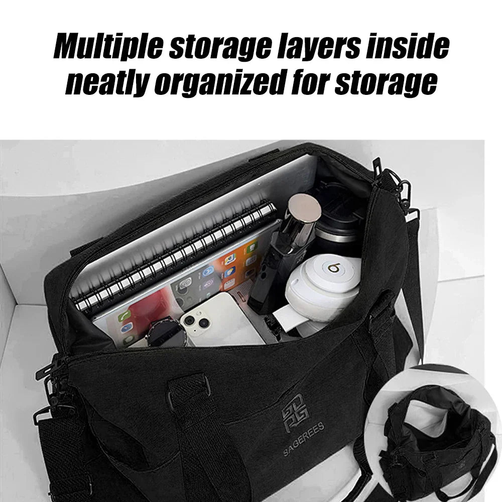 Carvallo FitBag Vattentålig resväska i nylon | Lätt, med trolleyfunktion & fack för blöta saker | För sport & korta resor Carvallo