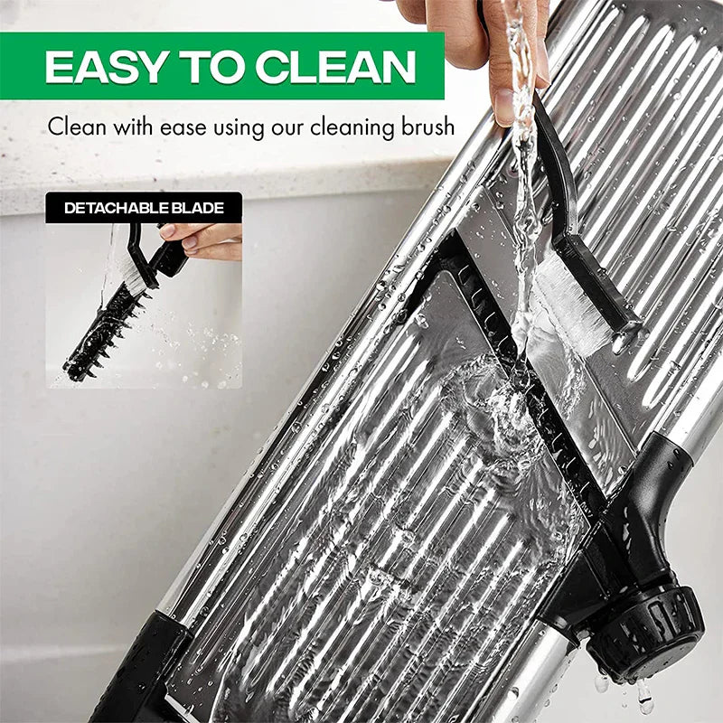 Carvallo SchnittProfi | Justerbar Mandolin | Rostfria blad | För potatis, tomater & mer Carvallo