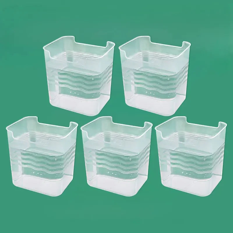 Carvallo Kylskåp Förvaringsbox 11,8×9,8×12 cm | Transparent & stapelbar | För frukt, kryddor & färskhetsorganisation Carvallo