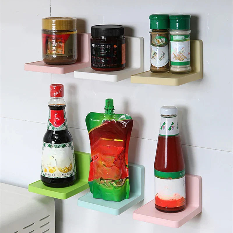 Carvallo FlexMount Vägghylla Multifunktionell | Självhäftande & Borfria | För Bad, Kök & Vardagsrum | Ideal för Tvål, Fjärrkontroll, Nycklar Carvallo