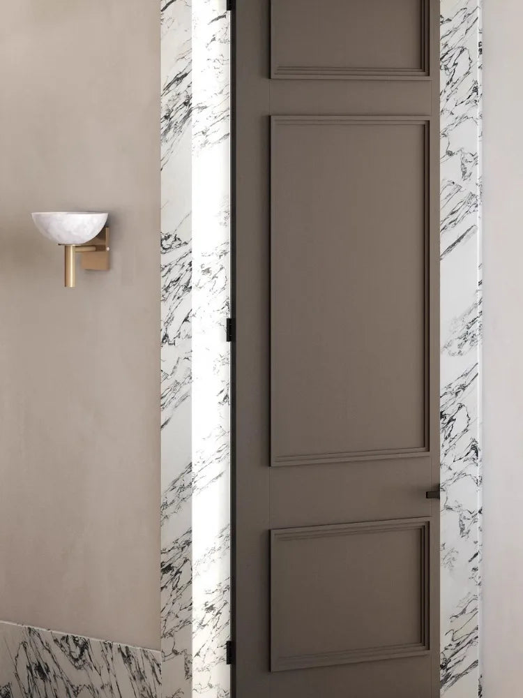 MarbleLuxe - Lyxig Antik Marmor Vägglampa för Sovrum och Vardagsrum Carvallo