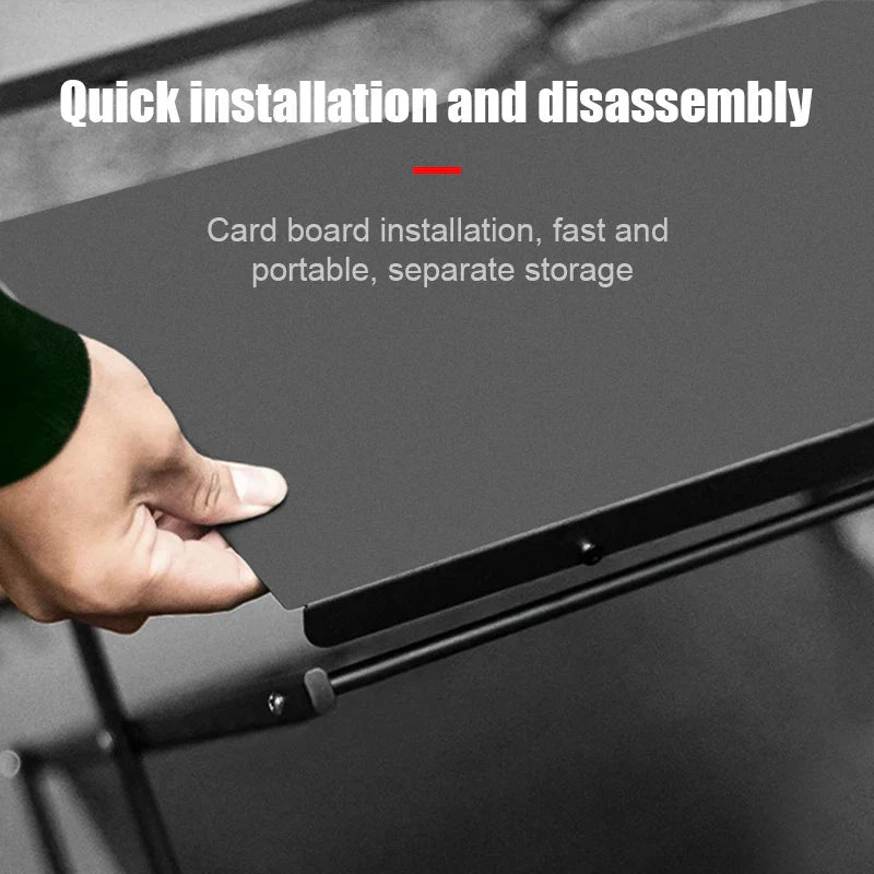 Carvallo Fällbart Campingställ | 3 Nivåer | Bärbart & Stabilt | Utomhus Förvaringshylla för Picknick, BBQ & Camping Carvallo