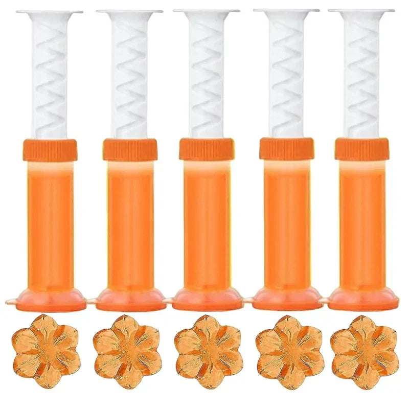 Carvallo WC-Gelblommor | Doftgel för toalett & urinal | Rengörande, Antibakteriell & Dekorativ | 12 blommor per stick Carvallo