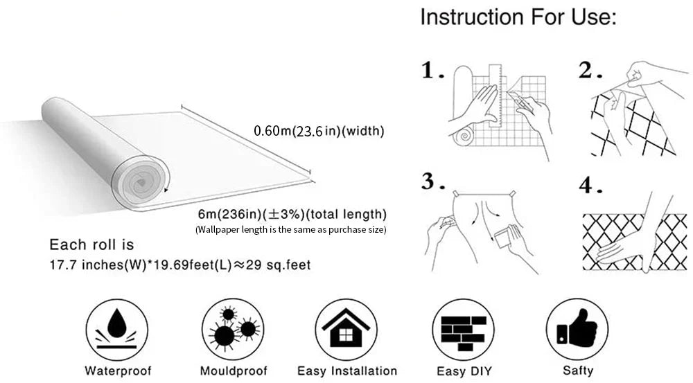 Royallure Vattentät Sj självklistrande PVC Marmor Tapet, Peel-&-Stick, Enkel att Använda & Ta Bort Carvallo