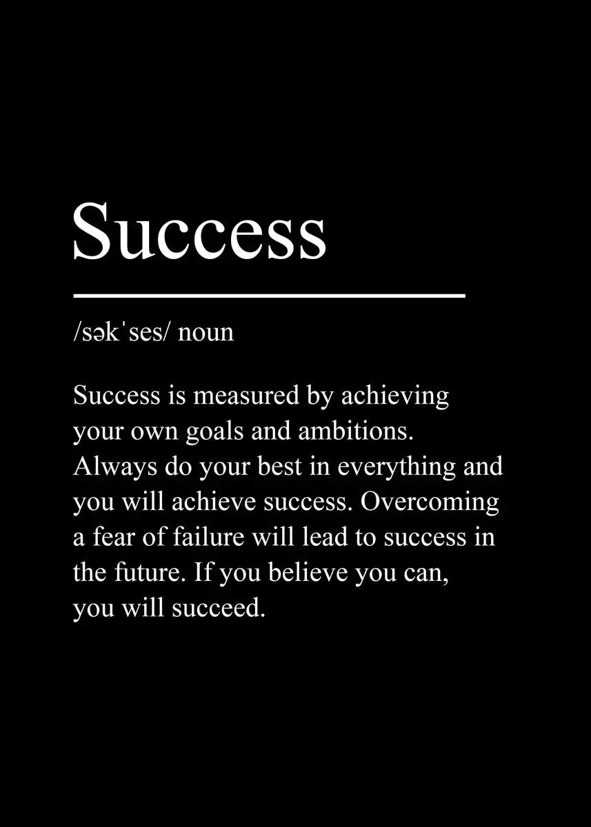 Success & Focus – Minimalistisk Motivationsposter på Canvas Hemnix