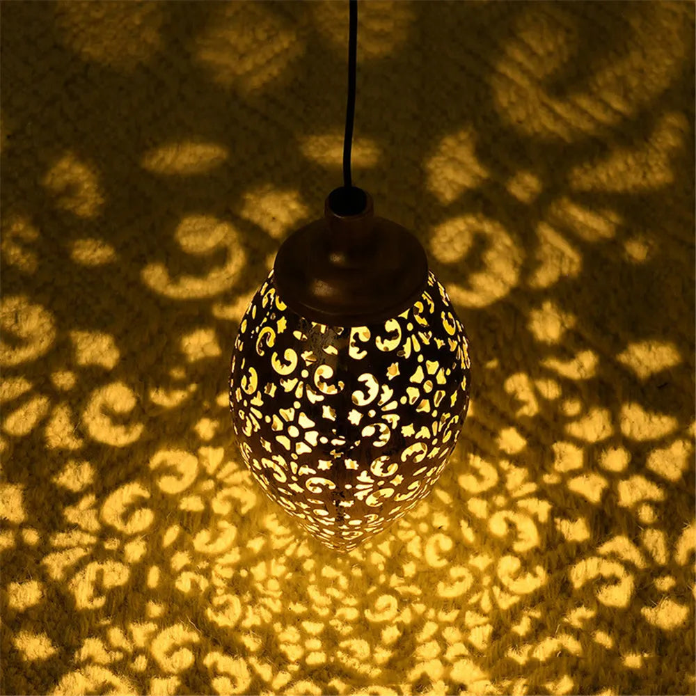 Carvallo SolArt Solär Trädgårdslampa Droppform | Vattentät & Projektionseffekt | Metall | För Balkong, Terrass & Utomhusområde Carvallo