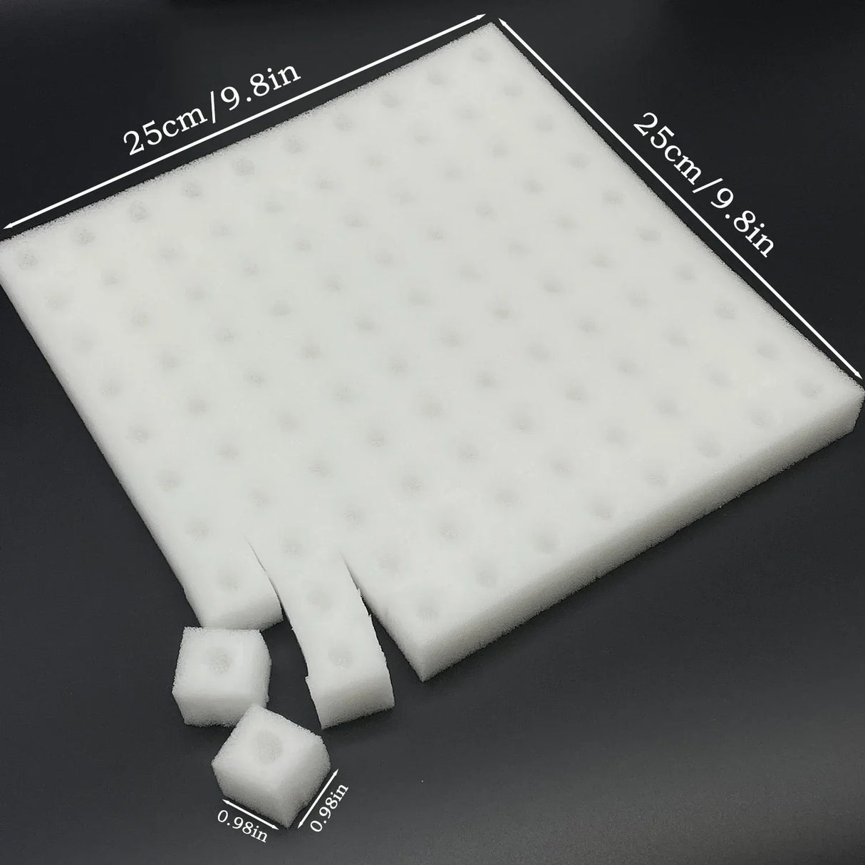 Carvallo Anzuchtsvampmatta | 100 Såhål | För hydroponik & grodd | Vattenabsorberande & rotfrämjande | 25 × 25 cm Carvallo