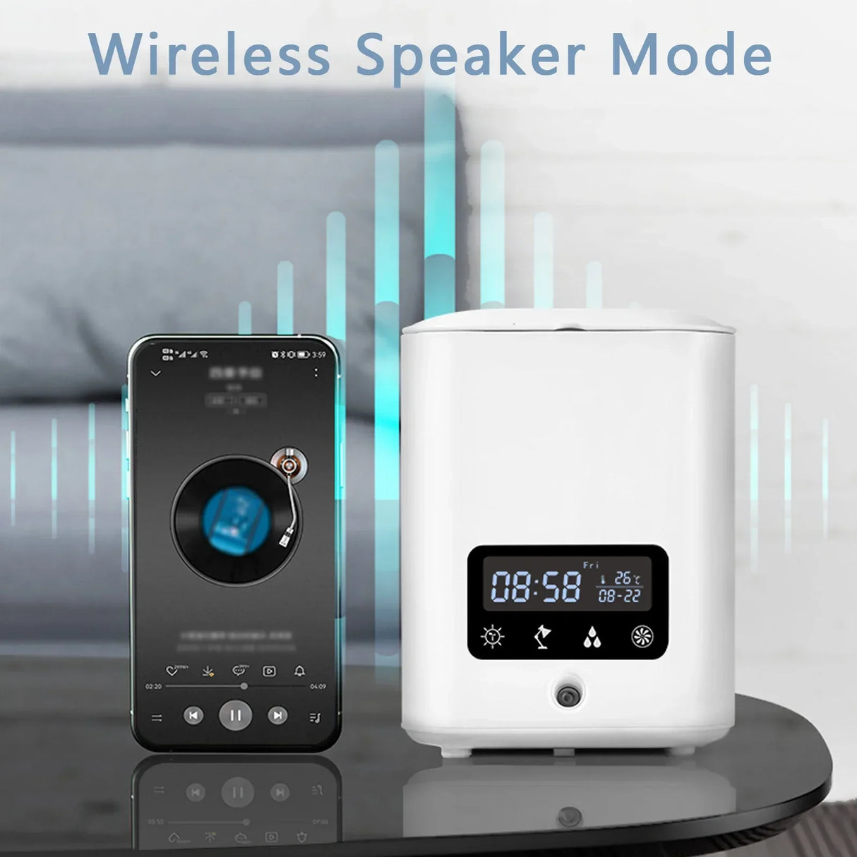 Multifunktionell intelligent hydroponisk växtkruka med kalender, diffusor och skrivbordslampa Carvallo