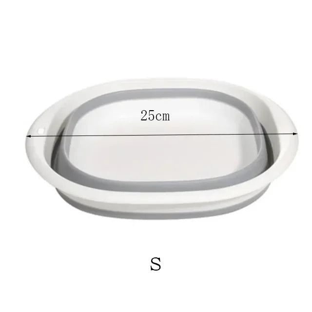 Carvallo Fällbar Tvättskål i plast | 38 cm Diameter | Platsbesparande & bärbar | För bad, kök, baby & utomhus Carvallo