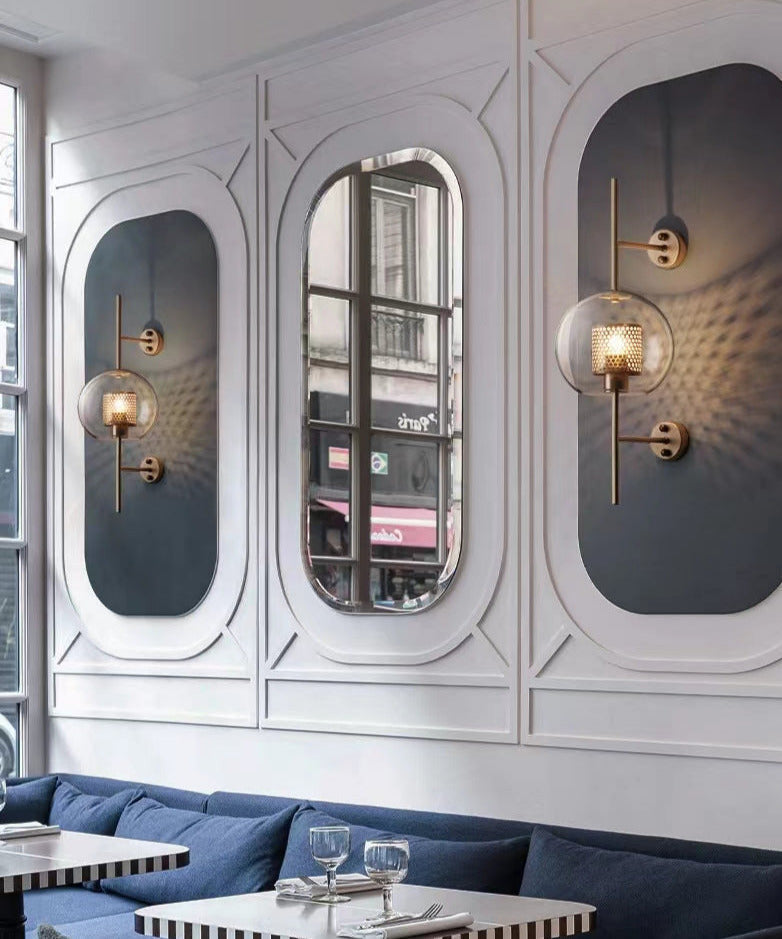 Rayvia Adriel - Modern honungskaka mässing & glas vägglampa Carvallo