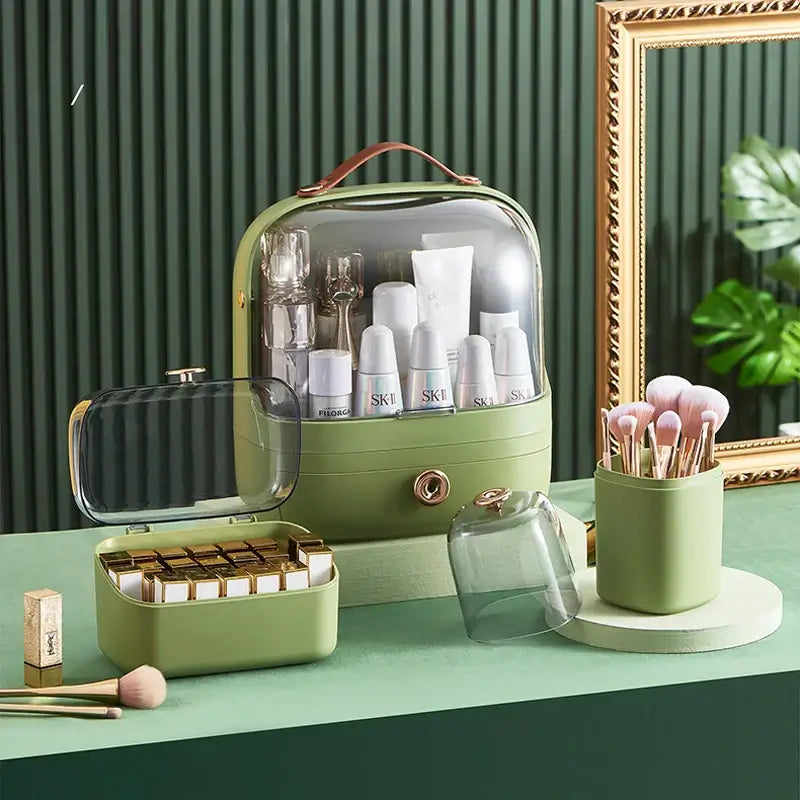 Royallure Makeup Cosmetic Organizer Box – 3-Färg PP Förvaring, 10.6×13” Smyckesorganisatör Carvallo