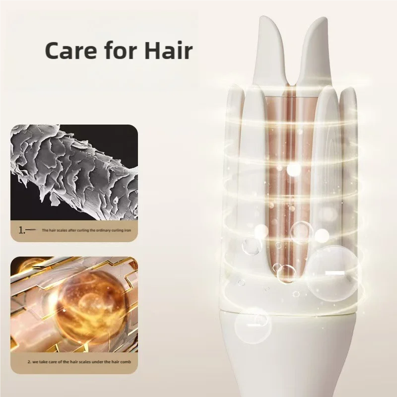 Carvallo Lockenstäbe Styliona SpinWave | Rotating Curler & Straightener in one | Tourmaline-Ceramic | Ø 3,1 cm+ Carvallo