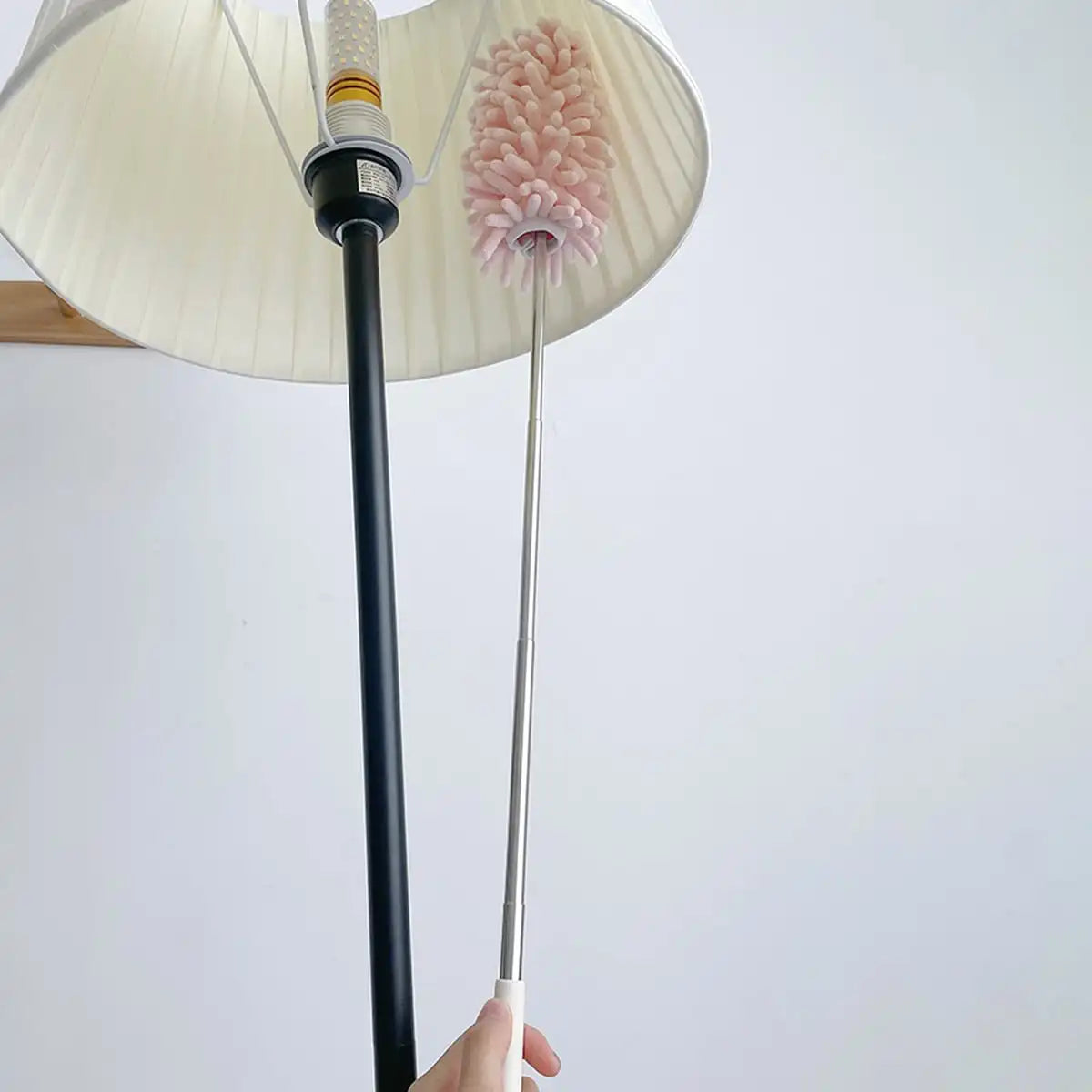 Carvallo Teleskop-dammsugare | Förlängbar till 80 cm | Mikrofiber-chenille & rostfritt stång – För tak, möbler & hörn Carvallo