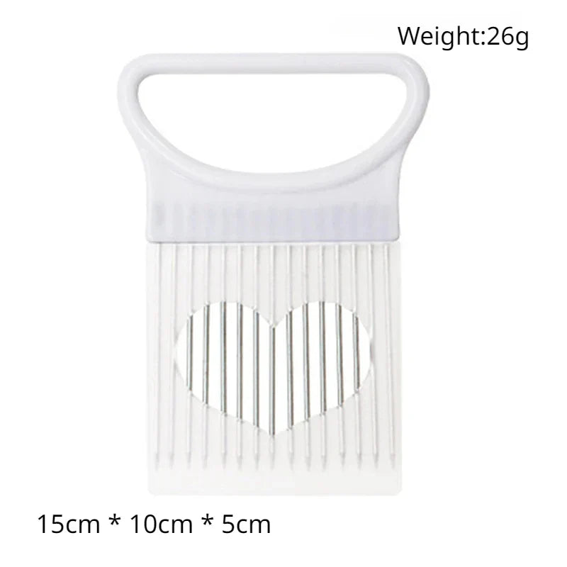 Carvallo Lökhållare Rostfritt Stål | Precisionsskärhjälpmedel | Med Komforthandtag & Fixeringsnålar | Kökshjälpmedel för Grönsaker & Kött Carvallo