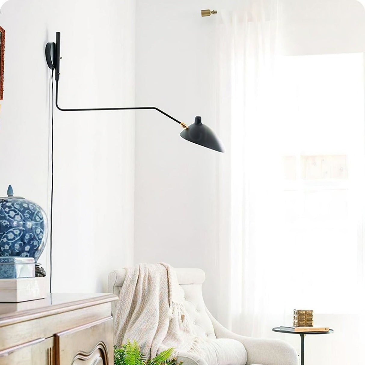 Äkta Serge Mouille Vägglampa – Designer Minimalistisk Sconce Carvallo