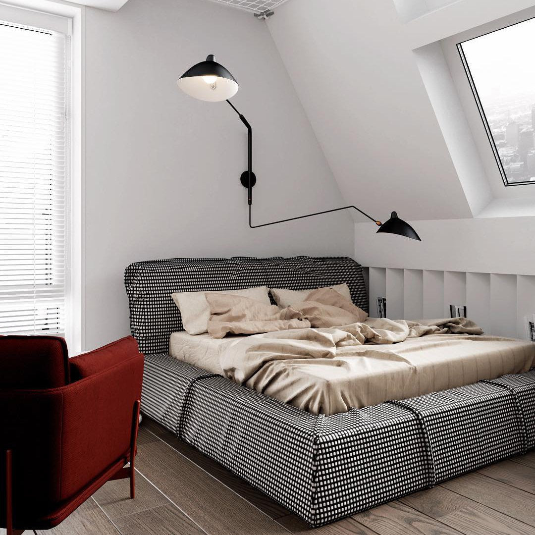 Äkta Serge Mouille Vägglampa – Designer Minimalistisk Sconce Carvallo