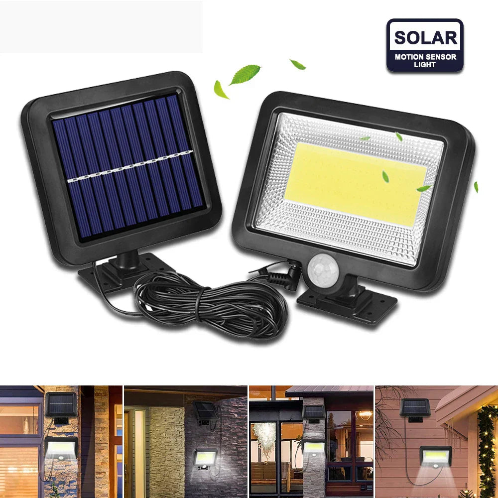 Carvallo 100 | Rörelseavkännare & Fjärrkontroll | 100 COB LEDs | IP65 Solarlampa Carvallo
