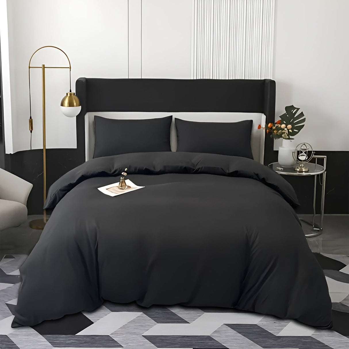 SoftDream 3-delat Påslakanset i Borstad Polyester – Påslakan & 2 Örngott, Elegant & Lättskött Hemnix