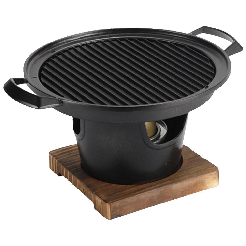 Carvallo Japanesisk Mini-Grill med Alkoholkamin | Bärbar Bordsg grill utan rök | Kompakt och beläggningsfri | För Camping och Balkong Carvallo