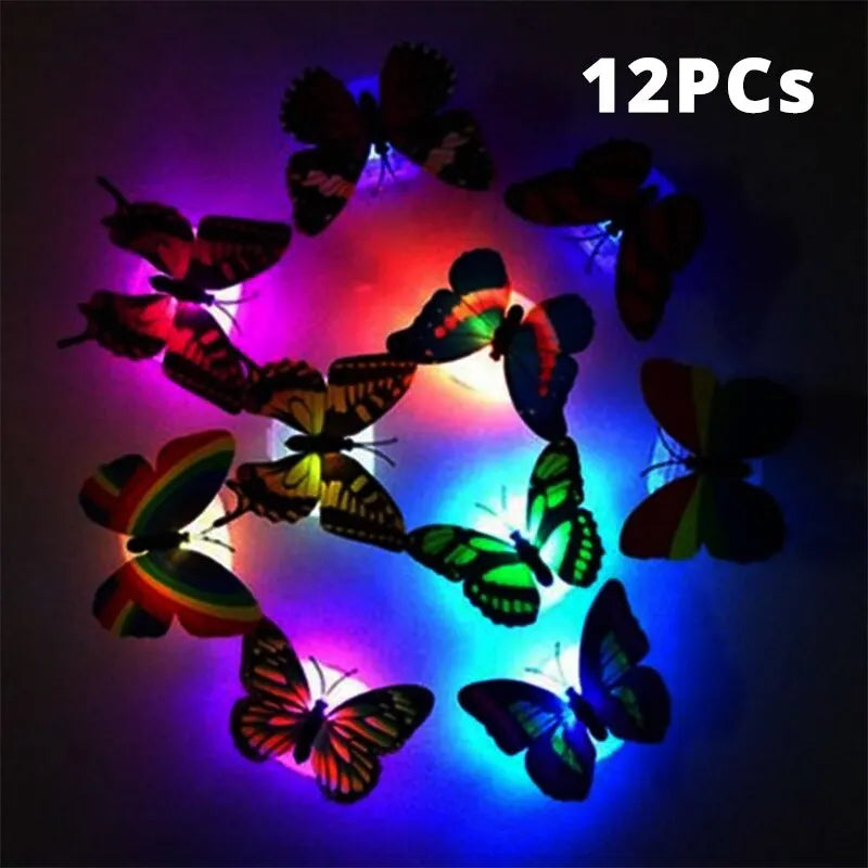 Carvallo Butterfly Lights | 12-pack | Luminous 3D Butterflies | Wall stickers with flash effect | For children's rooms, parties & decor Carvallo