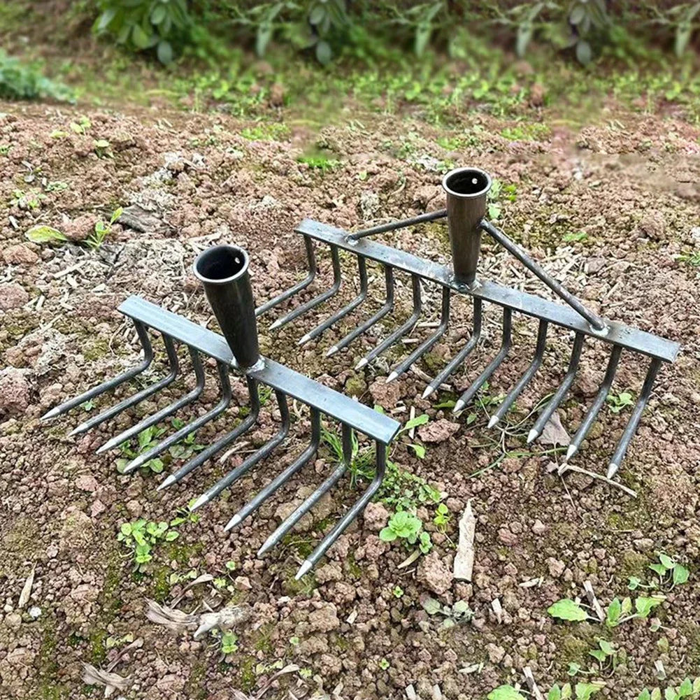 Carvallo Trädgårdsharv | Högpresterande Ogräsrivs | 4/7/9/12 Tänder | Kolstål Carvallo