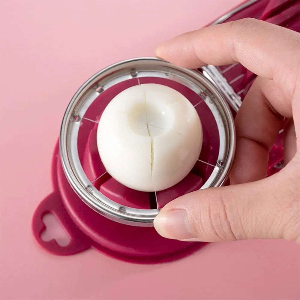 Carvallo DuoSlice | 2-i-1 skärfunktion | rostfritt ståltråd & halkfri bas | För ägg & frukt Carvallo