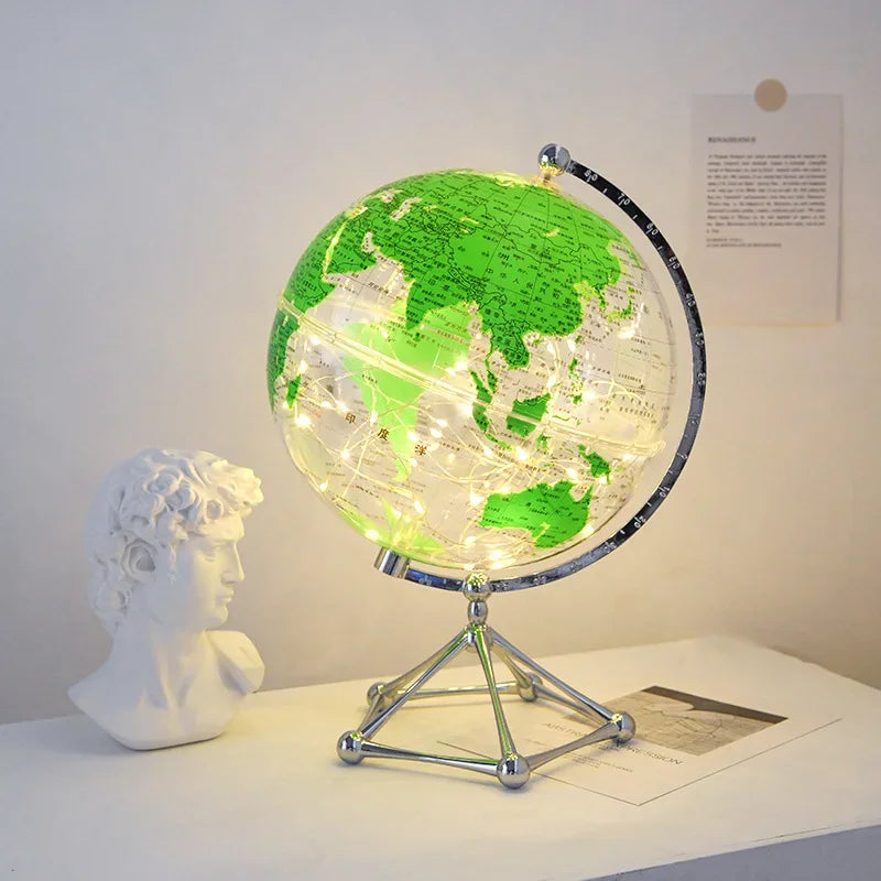 Royaleva LED Rotating World Globe Lamp – Belyst Jord Dekorationsbit Carvallo