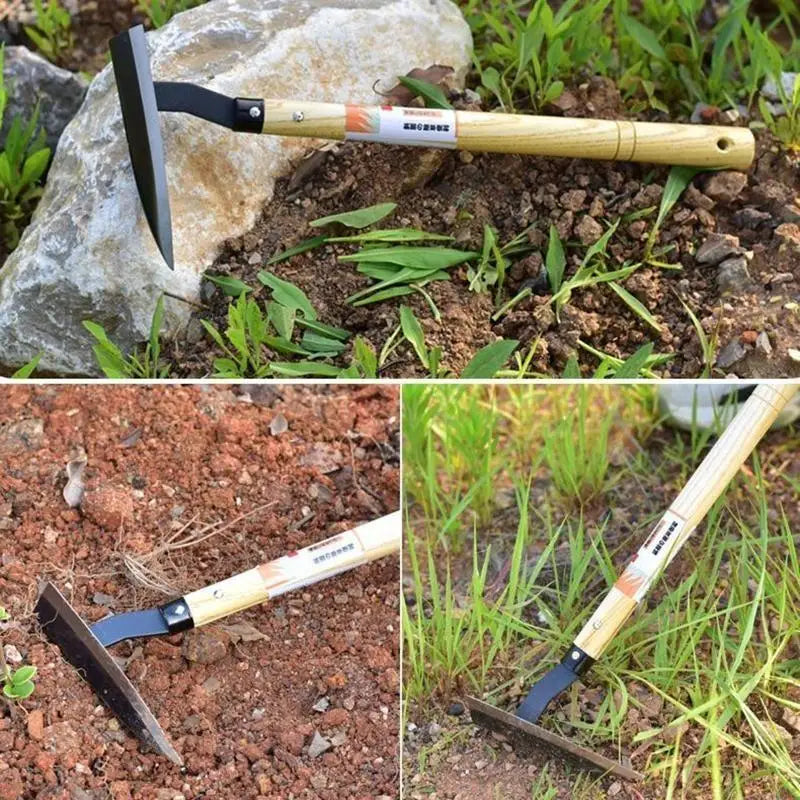 Carvallo ErgoHoe Handhacka i manganstål | Multifunktionell för trädgårdsarbete | Lätt & bärbar Carvallo