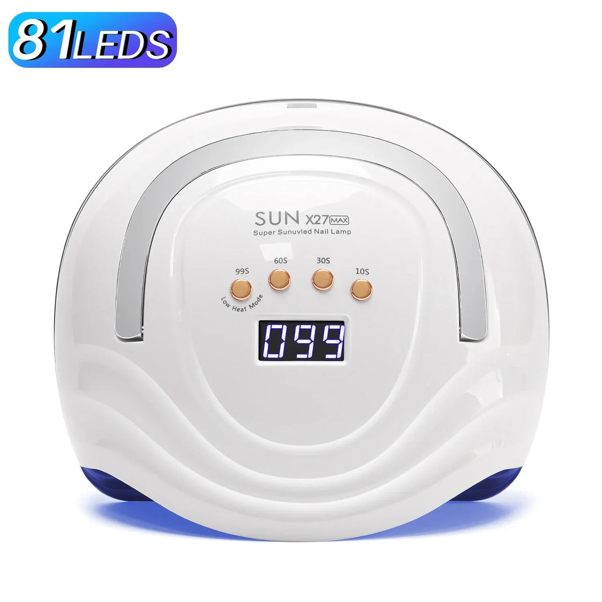 Carvallo-LED Nagellampa NailRadiant Pro 81 | 81 LEDs | 4 Timer-lägen | Smart Sensor & Smärtfri-teknik | För Carvallo & LED Gel Carvallo