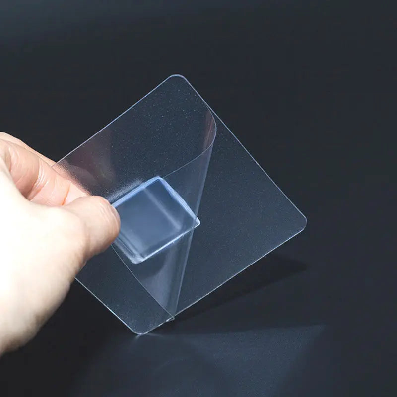 Carvallo Självklistrande Väggkrokar 10-pack | Transparent & Spårlös | Utan Borrning | 6×6cm Carvallo