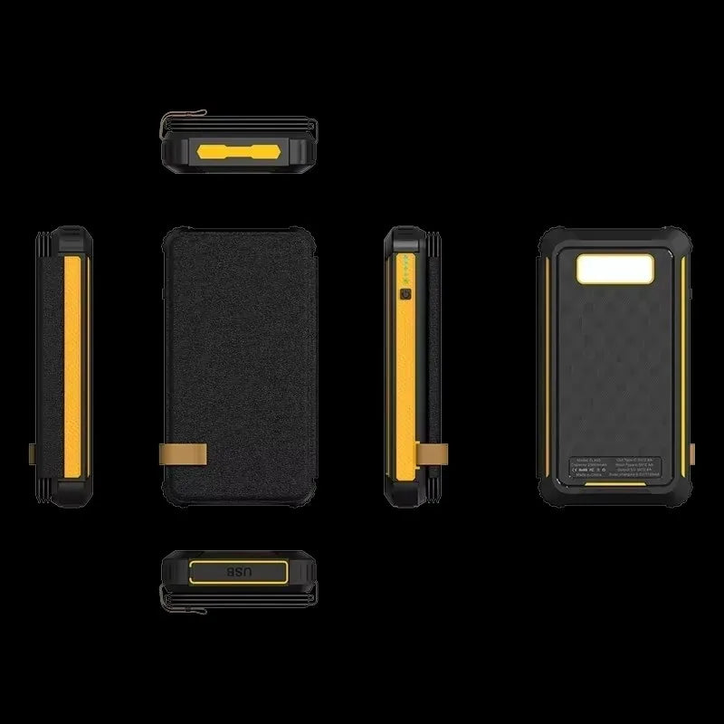 Carvallo-Powerbank SunCharge Fold | Fällbart solpanel & USB-utgång | Vattentät & Utomhusvänlig | För mobil, camping & resor Carvallo