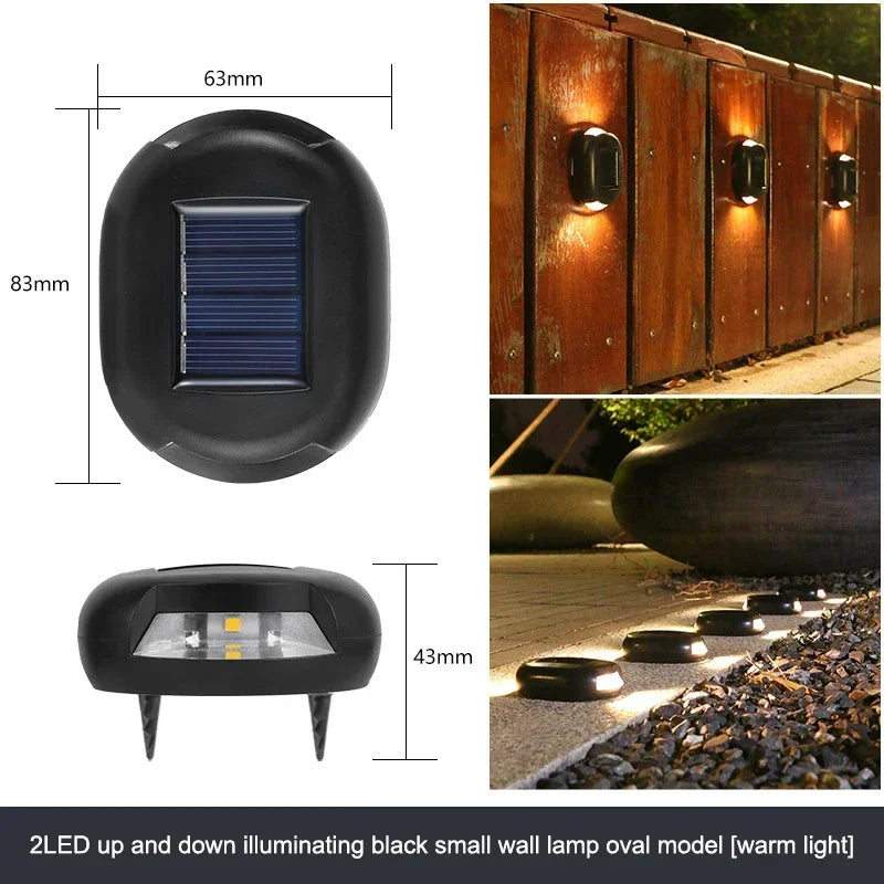 Carvallo Solar Vägglampa Oval | IP65 Väderbeständig | Upp & Ned Ljusstråle | För Trädgård & Utomhusvägg Carvallo